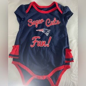 New England Patriots 3 to 6 month old onesie